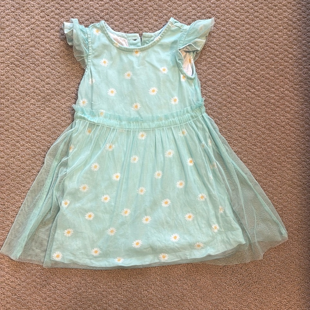 Hanna Anderson US 4 Girls blue daisy tulle dress